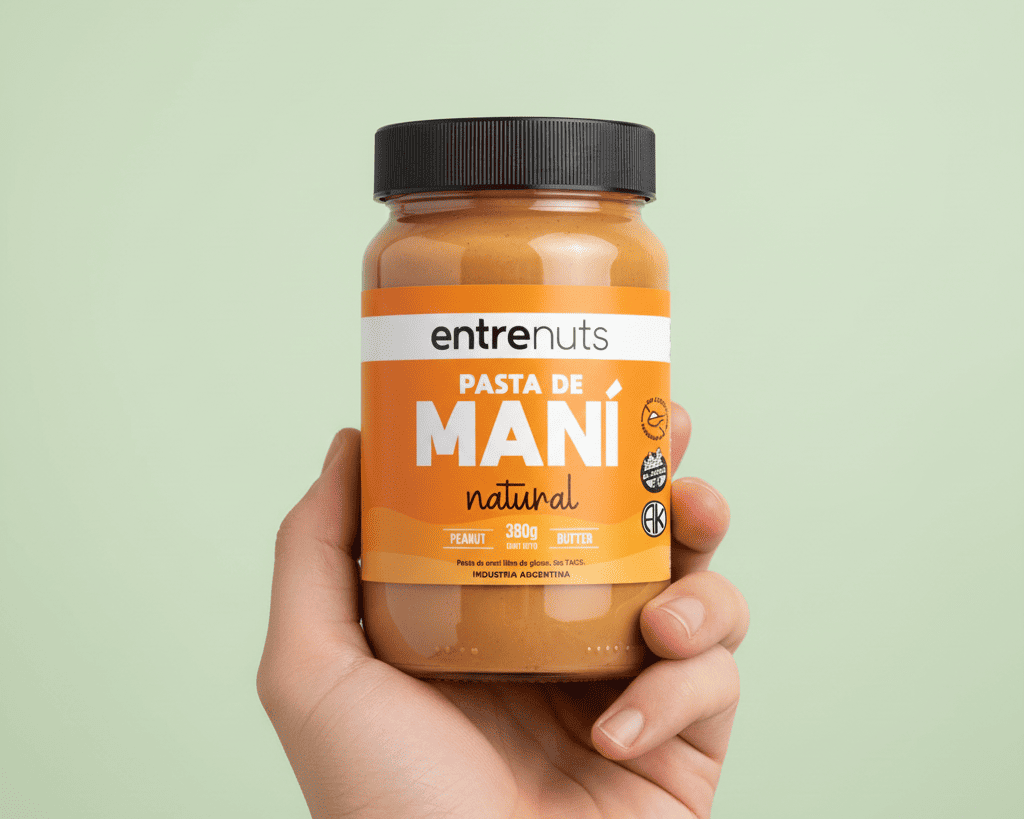🥜 pasta de maní entrnuts 100% natural 380g